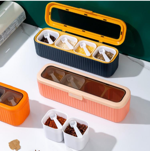 4-Grid Spice Organiser for Modern Kitchens